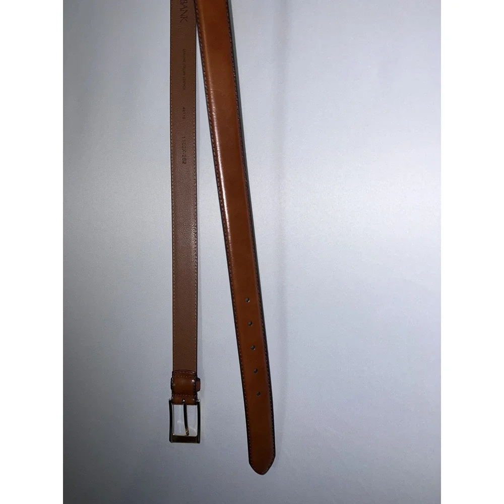 JoS.‎ A. Bank Men's Tan Brown Genuine Italian Leather Belt Sz 44 Set Of 2 NEW